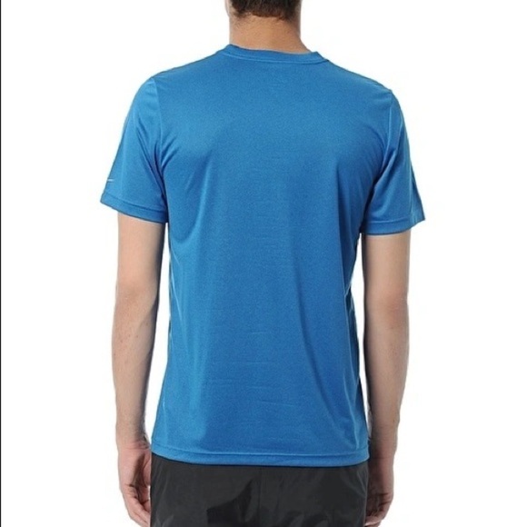 NIKE DRI-FIT Run Legend Swoosh Blue & Silver Logo Graphic Tee Short Sleeve XL - Picture 9 of 11